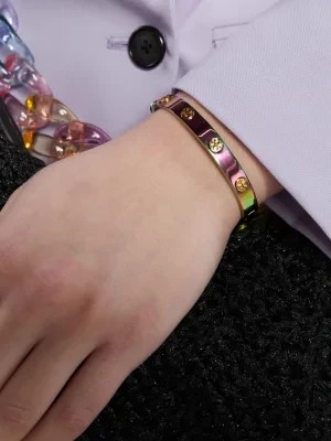 Zdjęcie produktu TORY BURCH Bransoletka Miller Stud Hinge Bracelet