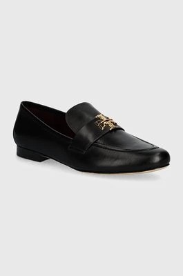 Zdjęcie produktu Tory Burch mokasyny skórzane Eleanor Loafer damskie kolor czarny na płaskim obcasie 158204-006