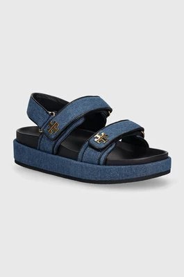 Zdjęcie produktu Tory Burch sandały Kira Sport damskie kolor niebieski na platformie 158954-401