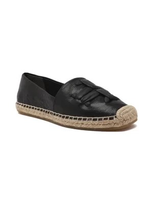 Zdjęcie produktu TORY BURCH Skórzane espadryle WOVEN DOUBLE T ALINE