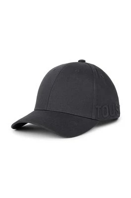 Zdjęcie produktu Tous czapka z daszkiem bawełniana Motif kolor szary gładka 2002040047