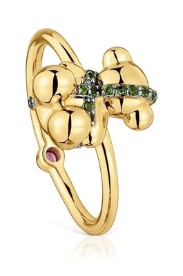 Zdjęcie produktu Tous pierścionek ze srebra pokrytego złotem Lligat 1004009816