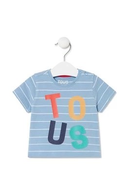 Zdjęcie produktu Tous t-shirt bawełniany dziecięcy kolor niebieski z nadrukiem