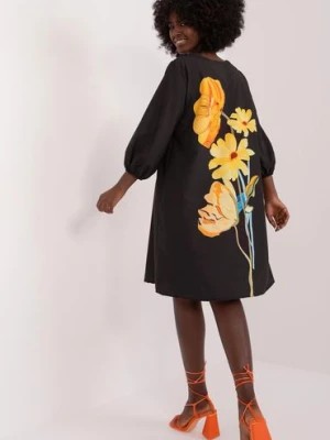 Zdjęcie produktu Trapezowa sukienka z printem Italy Moda