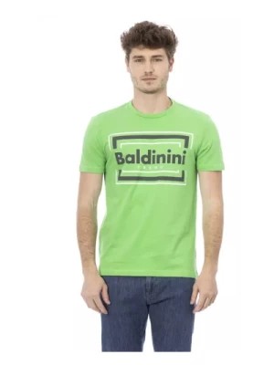 Zdjęcie produktu Trendowa Zielona Bawełniana Koszulka Baldinini