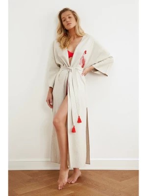 Zdjęcie produktu trendyol Kimono w kolorze beżowym rozmiar: 42