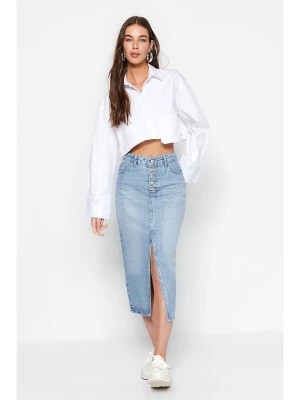 Zdjęcie produktu trendyol Spódnica dżinsowa w kolorze błękitnym rozmiar: 38
