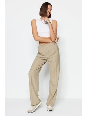 Zdjęcie produktu trendyol Spodnie w kolorze beżowym rozmiar: 36