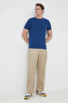 Zdjęcie produktu Trussardi t-shirt męski kolor niebieski gładki
