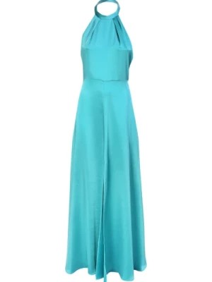 Zdjęcie produktu Turkusowo-Niebieskozielona Sukienka Maxi z Satyny Pinko