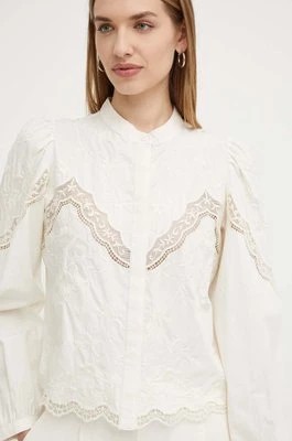 Zdjęcie produktu Twinset koszula bawełniana damska kolor beżowy regular