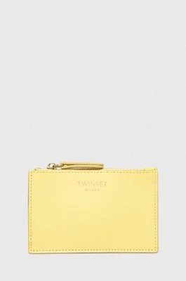 Zdjęcie produktu Twinset portfel skórzany damski kolor żółty