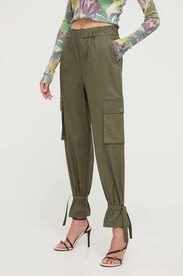 Zdjęcie produktu Twinset spodnie damskie kolor zielony proste high waist