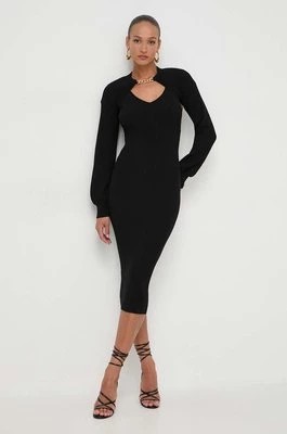 Zdjęcie produktu Twinset sukienka kolor czarny midi dopasowana