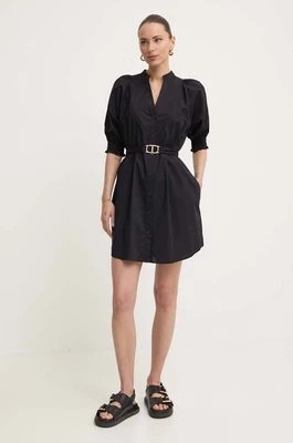 Zdjęcie produktu Twinset sukienka kolor czarny mini oversize