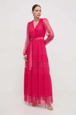 Zdjęcie produktu Twinset sukienka kolor różowy maxi rozkloszowana