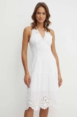 Zdjęcie produktu Twinset sukienka lniana kolor biały mini rozkloszowana 241TT2331