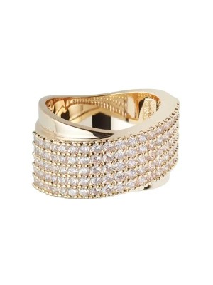 Zdjęcie produktu U.S. Polo Assn. Pozłacany pierścionek z kryształami rozmiar: 54,5