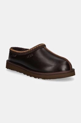 Zdjęcie produktu UGG kapcie skórzane Tasman Lthr Regen kolor brązowy 1163890-IWD