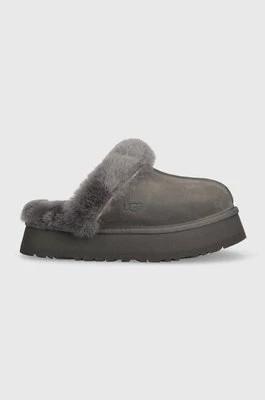 Zdjęcie produktu UGG kapcie zamszowe Disquette kolor szary 1122550