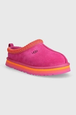 Zdjęcie produktu UGG kapcie zamszowe dziecięce TAZZ kolor różowy