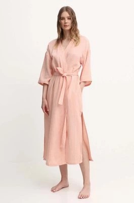 Zdjęcie produktu UGG szlafrok bawełniany kolor różowy 1152748