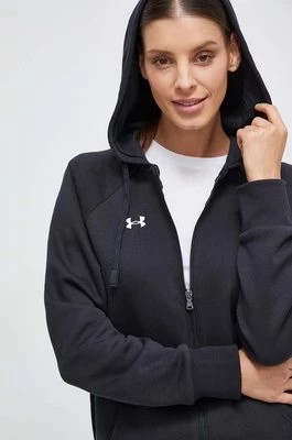 Zdjęcie produktu Under Armour bluza damska kolor czarny z kapturem melanżowa