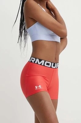 Zdjęcie produktu Under Armour szorty treningowe Authentics kolor czerwony z nadrukiem medium waist