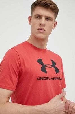 Zdjęcie produktu Under Armour t-shirt męski kolor bordowy z nadrukiem 1329590-100