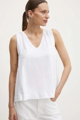 Zdjęcie produktu United Colors of Benetton bluzka damska kolor biały gładka