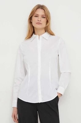 Zdjęcie produktu United Colors of Benetton koszula damska kolor biały regular z kołnierzykiem klasycznym