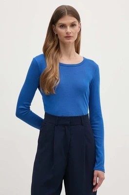Zdjęcie produktu United Colors of Benetton longsleeve bawełniany kolor niebieski