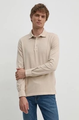 Zdjęcie produktu United Colors of Benetton longsleeve męski kolor beżowy gładki 3WG9U3026