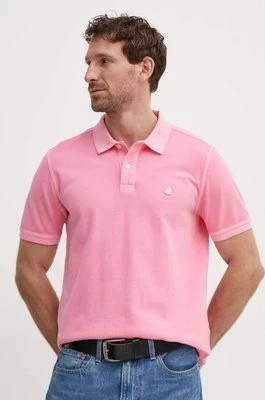 Zdjęcie produktu United Colors of Benetton polo bawełniane kolor różowy gładki