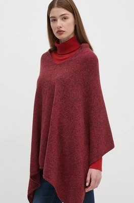 Zdjęcie produktu United Colors of Benetton poncho wełniane kolor czerwony 103MDU004