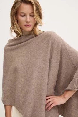 Zdjęcie produktu United Colors of Benetton poncho z domieszką wełny kolor beżowy 1235DU01A