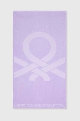 Zdjęcie produktu United Colors of Benetton ręcznik bawełniany kolor fioletowy
