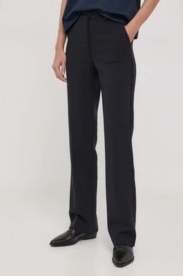 Zdjęcie produktu United Colors of Benetton spodnie damskie kolor czarny proste high waist