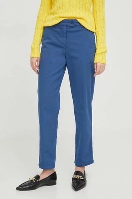 Zdjęcie produktu United Colors of Benetton spodnie damskie kolor niebieski proste high waistCHEAPER