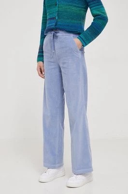 Zdjęcie produktu United Colors of Benetton spodnie damskie kolor niebieski szerokie high waist