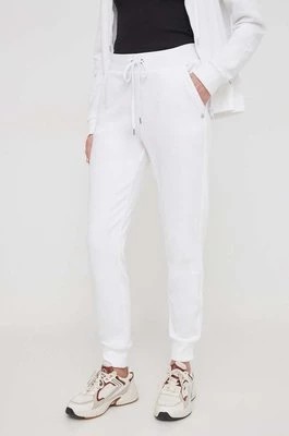 Zdjęcie produktu United Colors of Benetton spodnie dresowe bawełniane kolor biały gładkie