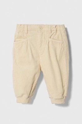 Zdjęcie produktu United Colors of Benetton spodnie sztruksowe dziecięce kolor beżowy gładkie
