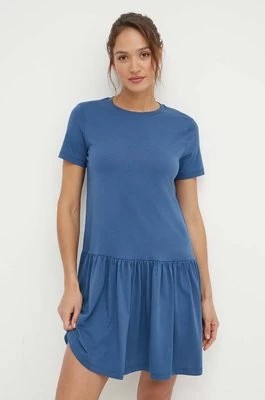 Zdjęcie produktu United Colors of Benetton sukienka bawełniana kolor niebieski mini rozkloszowana