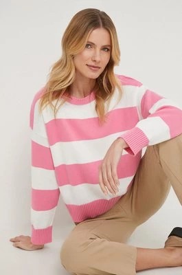 Zdjęcie produktu United Colors of Benetton sweter bawełniany kolor różowy