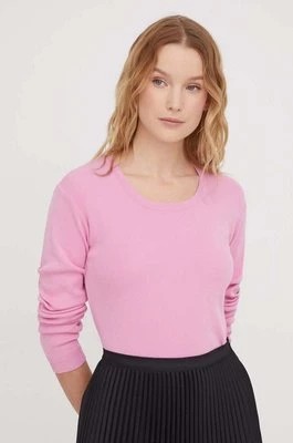 Zdjęcie produktu United Colors of Benetton sweter bawełniany kolor różowy lekki