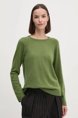 Zdjęcie produktu United Colors of Benetton sweter z domieszką wełny damski kolor zielony lekki 1035D1P17