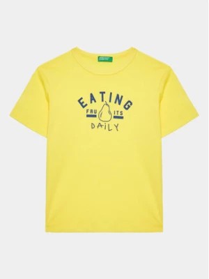 Zdjęcie produktu United Colors Of Benetton T-Shirt 3096G109K Żółty Regular Fit