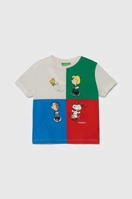 Zdjęcie produktu United Colors of Benetton t-shirt bawełniany dziecięcy X Peanuts z nadrukiem
