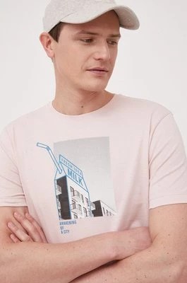 Zdjęcie produktu United Colors of Benetton t-shirt bawełniany kolor różowy wzorzysty