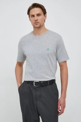 Zdjęcie produktu United Colors of Benetton t-shirt bawełniany kolor szary gładki